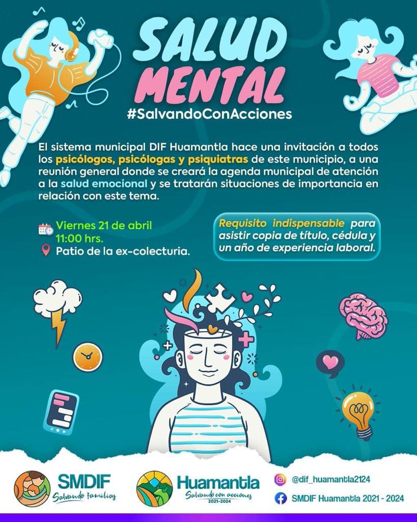 Busca SMDIF Huamantla crear agenda municipal de atención a la salud emocional